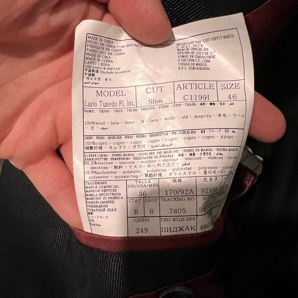 Suitsupply Lazio Black Tuxedo in 36R (30 pant) - Picture 5 of 5